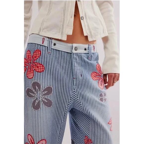 We The Free Hot Tropics Cuffed Harem Pants Size 12 - Picture 4 of 14